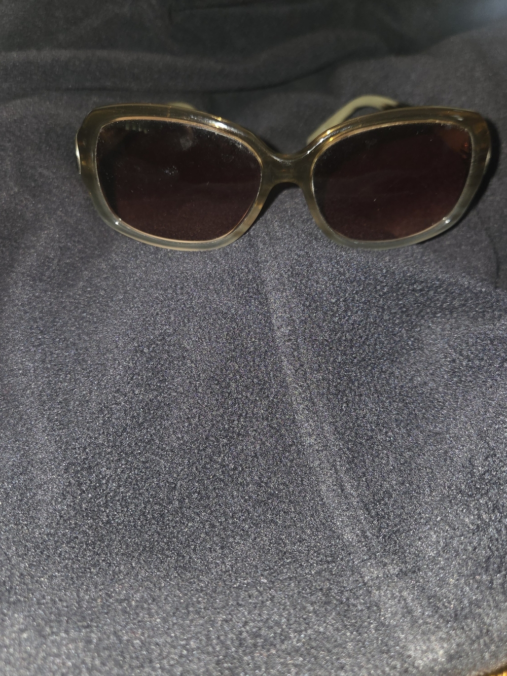 Marc By Marc Jacobs Olive Green Cat-Eye Sunglasses with Dark Lenses